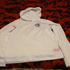 Budweiser White Hoodie with Logo Patches